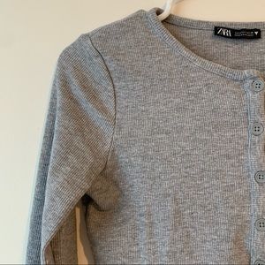 Grey Cropped Sweater
